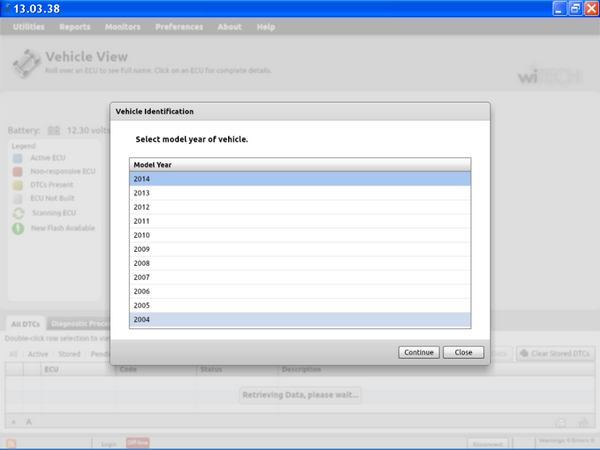 wiTECH VCI Pod Software View