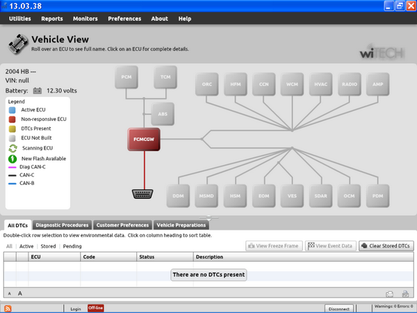 wiTECH VCI Pod Software View