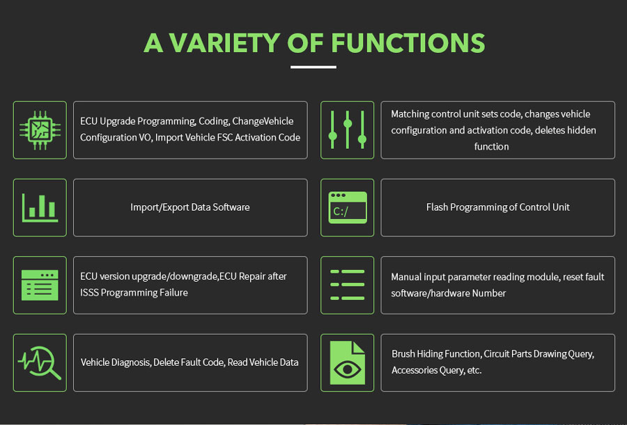 VXDIAG VCX SE functions