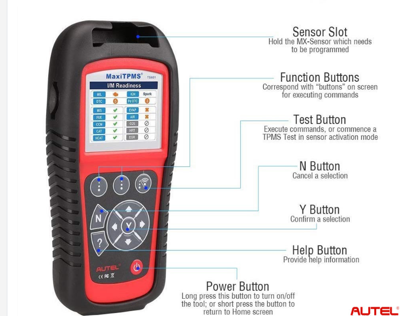 Autel MaxiTPMS TS601 Specifications2