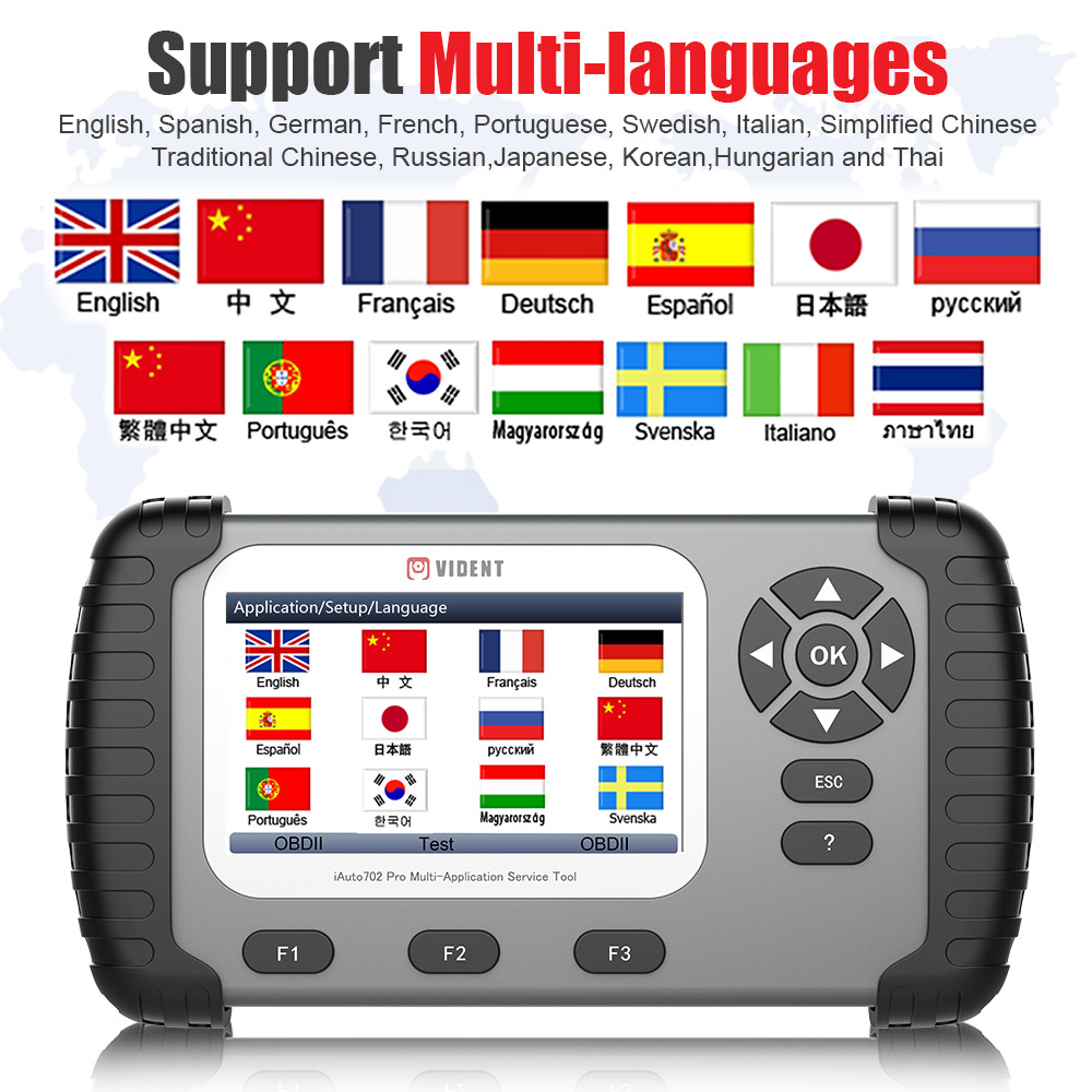 VIDENT iAuto 702Pro language