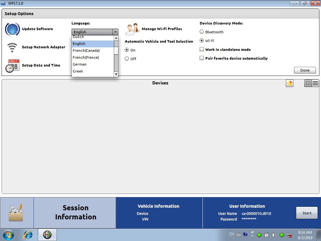 WiTech MicroPod 2 Software Display