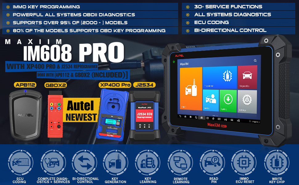 Autel MaxiIM IM608PRO Plus IMKPA Accessories Get G-Box2 and APB112