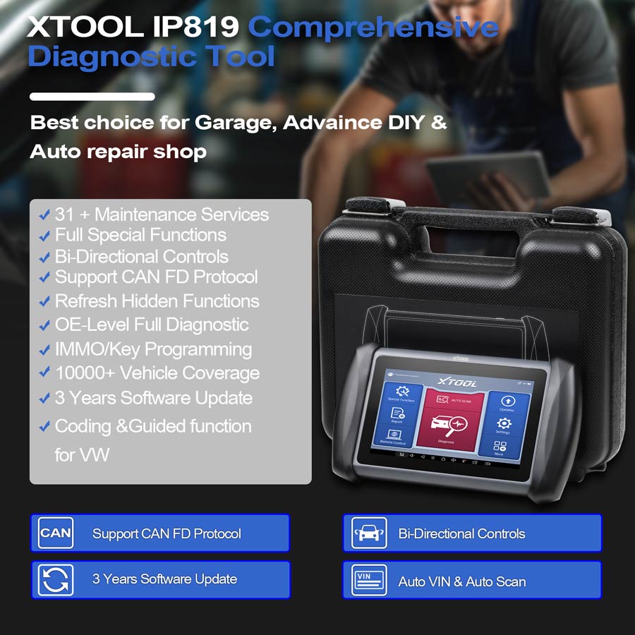 XTOOL InPlus IP819 scanner 