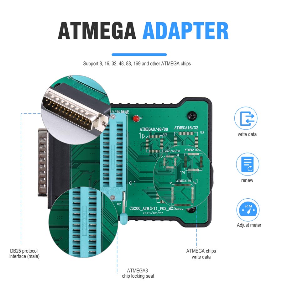 CGDI CG100X Support 8, 16, 32, 48, 88, 169 and other ATMEGA chips