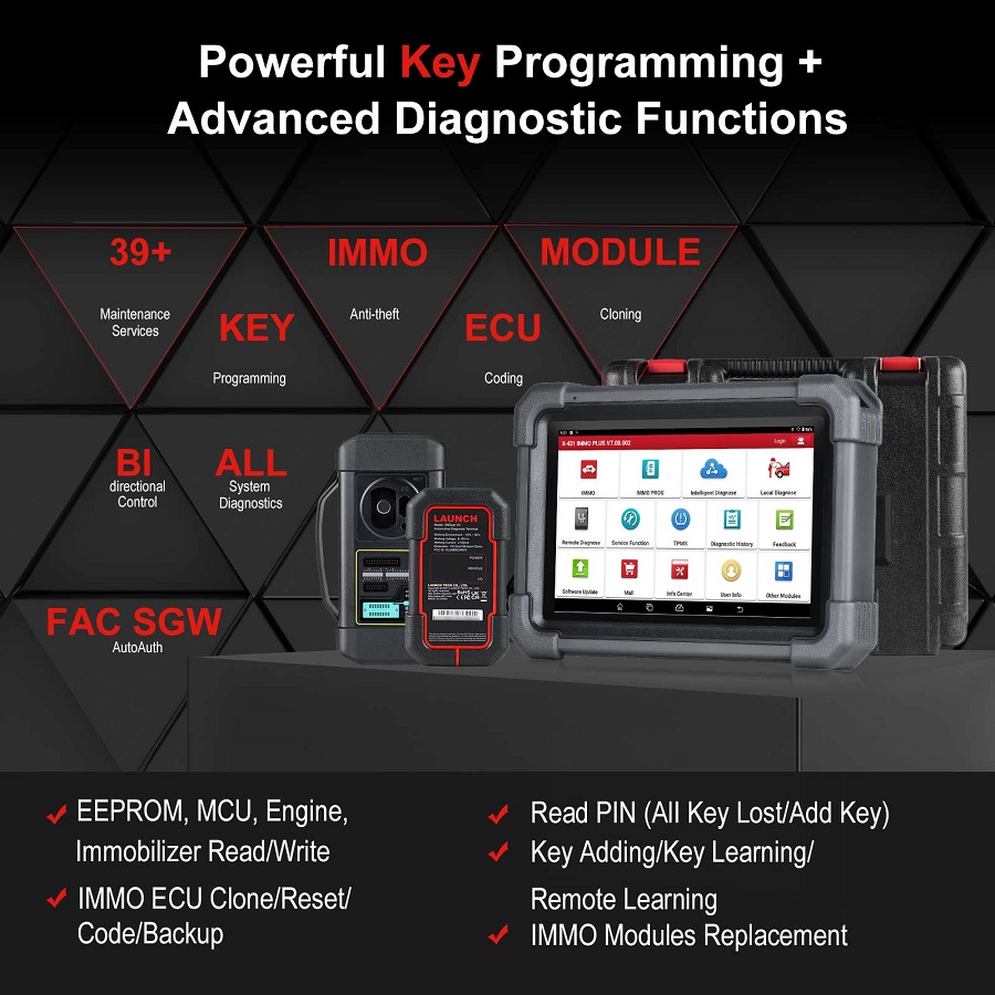 X431 IMMO Plus Functions