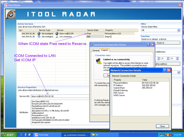 How to configure  IP for BMW ICOM A2+B+C Engineer Version 1