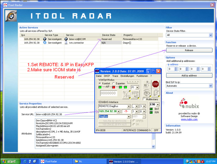 How to configure  IP for BMW ICOM A2+B+C Engineer Version 4