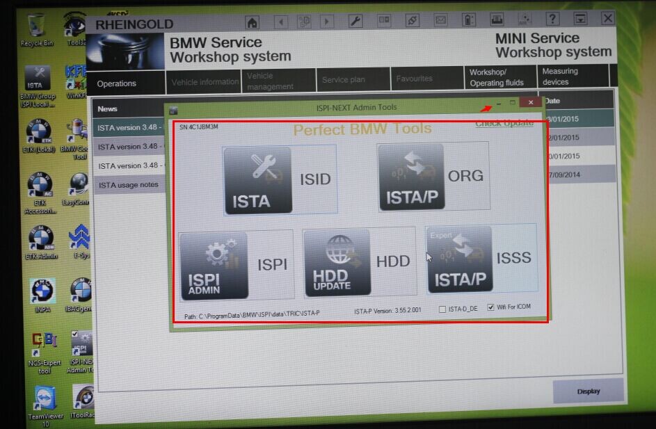 Installation Tips of ICOM  for BMW  USB wifi