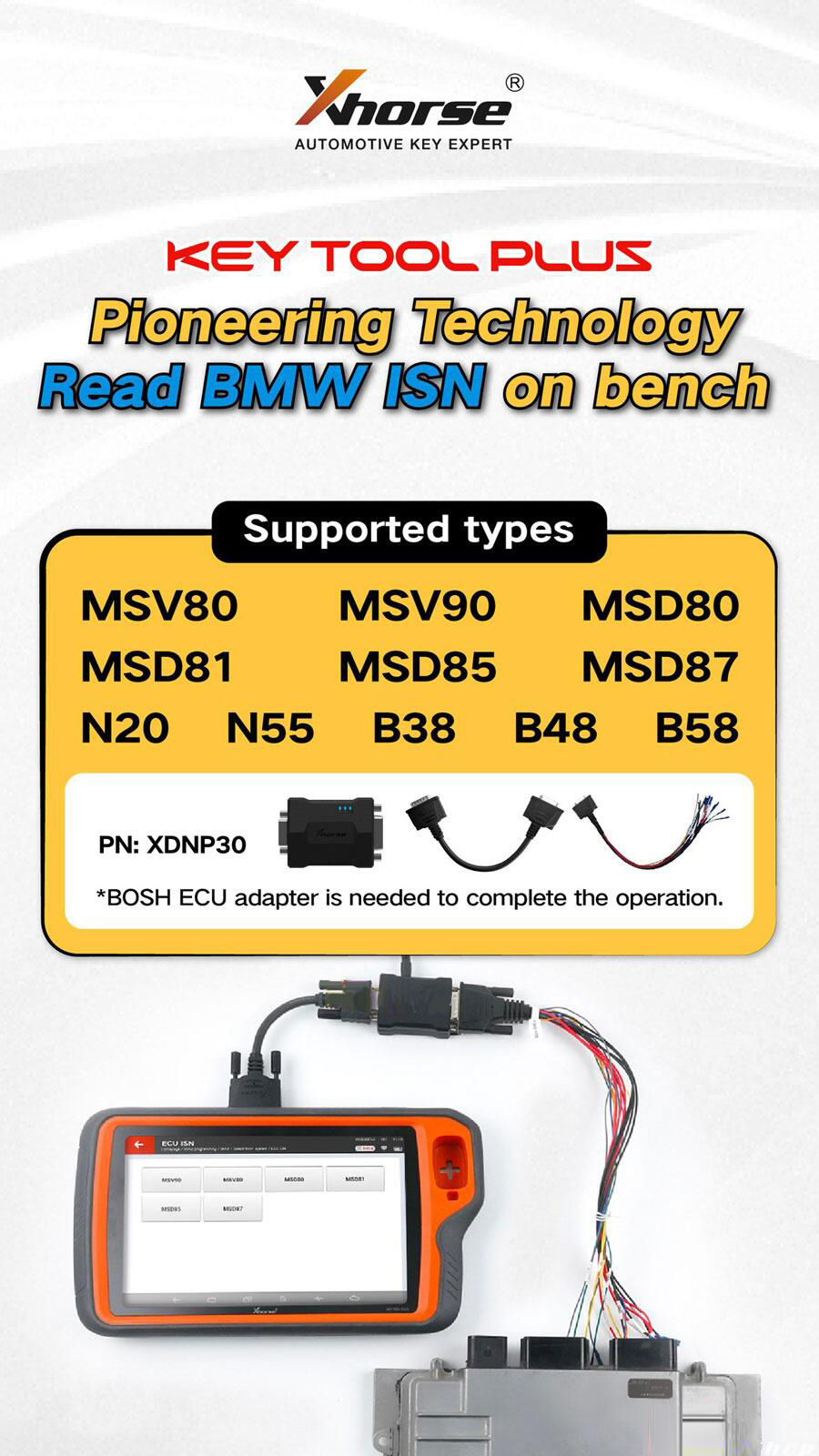 Vvdi Key Tool Plus Read BMW ISN On Bench